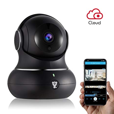 Wireless Home IP Security Camera - Littlelf WiFi Indoor IP Camera for Baby/Pets/Home/Office Monitor with Pan/Tilt/Zoom, Cloud Available&Night Version&2-Way Audio-Black