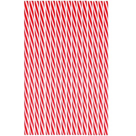 Lily's Home 16 Pieces Drinking Straws, Reusable Straws. BPA Free Plastic Straws. (Red & White)