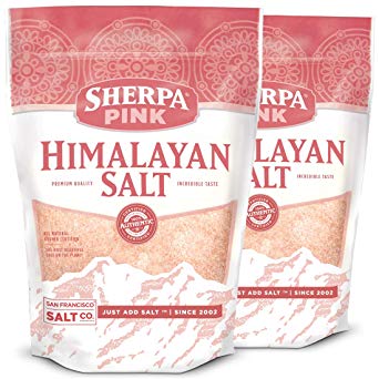 Sherpa Pink Gourmet Himalayan Salt - 4 lbs. Extra-Fine Grain (Qty. 2 x 2 lb. bags)