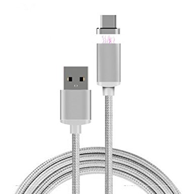 Magnetic Micro USB Cable , SCGK High Speed Charging Premium Nylon Braided Magnetic Micro USB Charging Cable for Samsung Galaxy, Sony,Nexus, Motorola, Nokia and All Android Devices (1 PCS)
