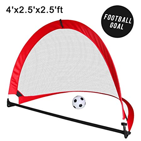 Football Goal Posts for Kids Indoor Outdoor Football Set with Foldable Carry Bag, Garden Goal Target Net Toys Gifts for Boys Girls 3 4 5 Years Old (Training) (Football)
