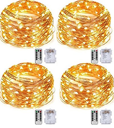 Bolansi String Lights Waterproof Starry String Lights for Christmas Holiday Wedding Parties Holiday Seasonal Decorative （warm white） (4)