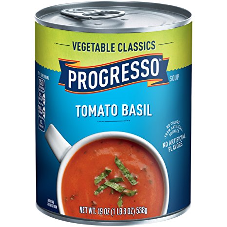Progresso Soup, Vegetable Classics, Tomato Basil Soup, 19 oz Can