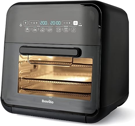 Breville Halo Rotisserie Air Fryer | Digital Extra Large Air Fryer Oven | 10 L | Fry, Bake & Dehydrate | 2000 W | Energy Efficient | Black and Grey [VDF127]