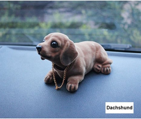 Bobble Head Dogs Bobbing Heads Car Dash Puppy for Car Vehicle decoration (dachshund)