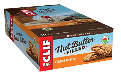 CLIF Nut Butter Filled - Organic Energy Bars - Peanut Butter - (50 Gram Protein Snack Bars, 12 Count)