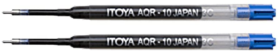 Itoya Aquaroller Pen Refill, 0.7mm, Pack of 2, Black Ink (AQR-7BPBK)