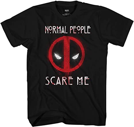 Deadpool Scare Me Adult Tee Graphic T-Shirt for Men Tshirt