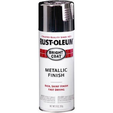 Rust-Oleum 7718830 Bright Coat Metallic Color 11-Ounce Spray, Gloss Chrome