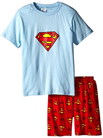 "Big S " Boys Shorts 2 Piece Pajama Set 100% Cotton Blue,Size 6Mos-14Yrs