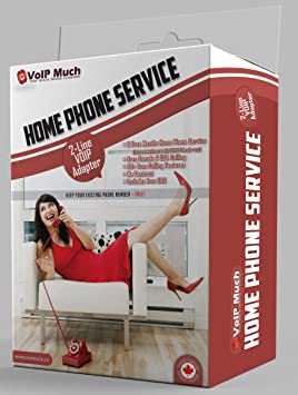 VoIP Much Home Phone Service (2 Months Free) & 2-line VoIP Adapter