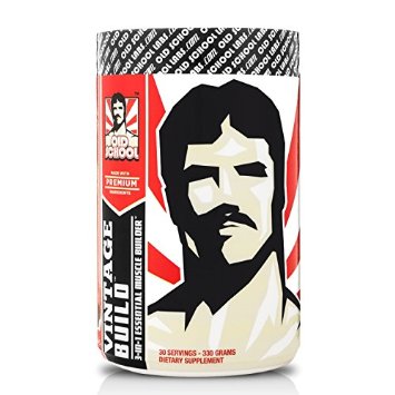 VINTAGE BUILD - The Essential 3-in-1 Muscle Builder - Post Workout BCAAs, Creatine Monohydrate, and L-Glutamine (Fresh Berries), 330 Grams, 30 Servings