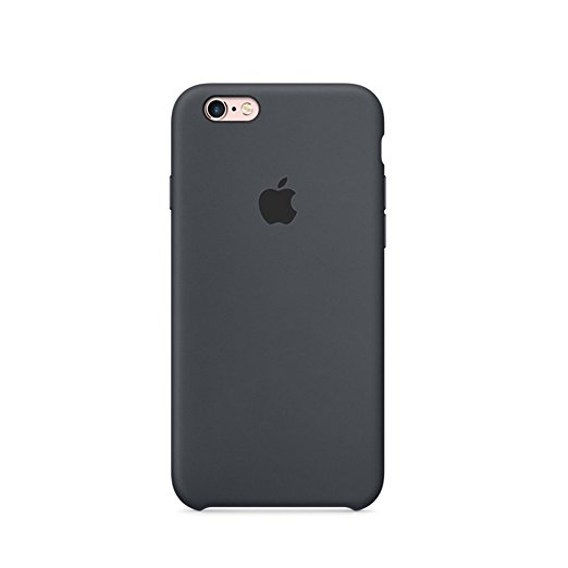 Optimal shield Soft Leather Apple Silicone Case Cover for Apple iPhone 6 /6s (4.7inch) Boxed- Retail Packaging (Charcoal Grey)