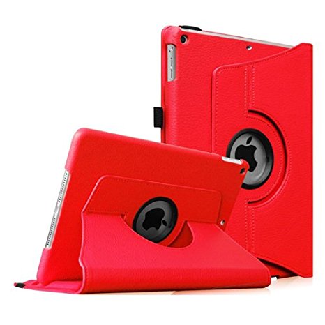 Fintie iPad mini 1/2/3 Case - 360 Degree Rotating Stand Case Cover with Auto Sleep / Wake Feature for Apple iPad mini 1 / iPad mini 2 / iPad mini 3, Red