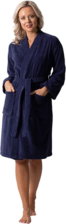 Luxurious Turkish Terry Kimono Collar Super-Soft Terry Absorbent Bathrobes for Women