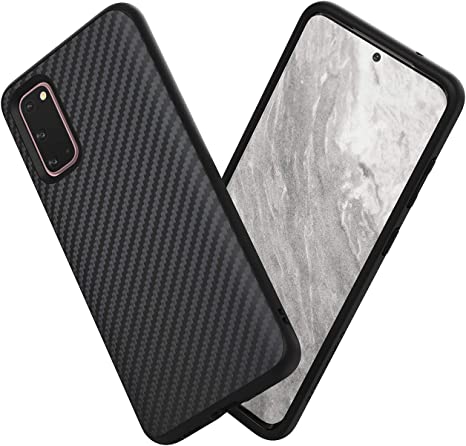 RhinoShield Case Compatible with Samsung [Galaxy S20] | SolidSuit - Shock Absorbent Slim Design Protective Cover [3.5M / 11ft Drop Protection] - Carbon Fiber Texture