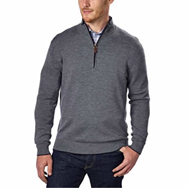 Kirkland Signature Men’s Extra Fine Merino Wool ¼ Zip Sweater