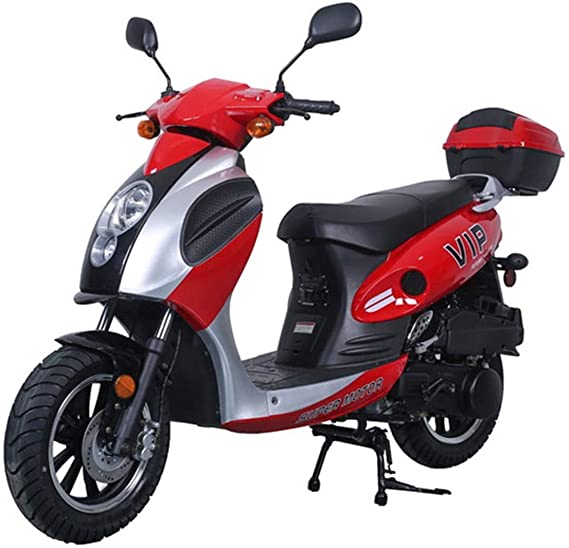 X-Pro 150cc Moped Scooter Motorcycle Scooter 150 Adult Scooter Gas Moped Scooter (Red)