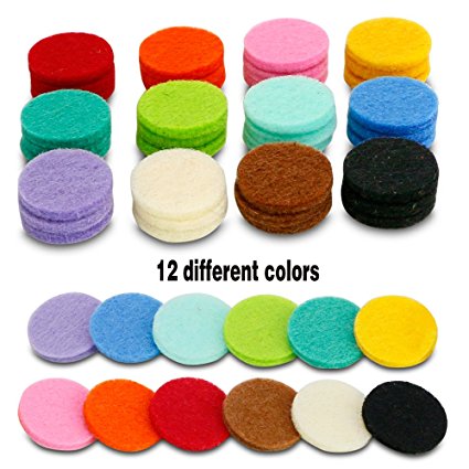 48 Pcs Essential Oil Diffuser Locket Necklace Refill Pads / Aromatherapy Diffuser Necklace Replacement Pads / Thickened / Washable / Highly Absorbent for Aroma Diffuser Pendant Necklace