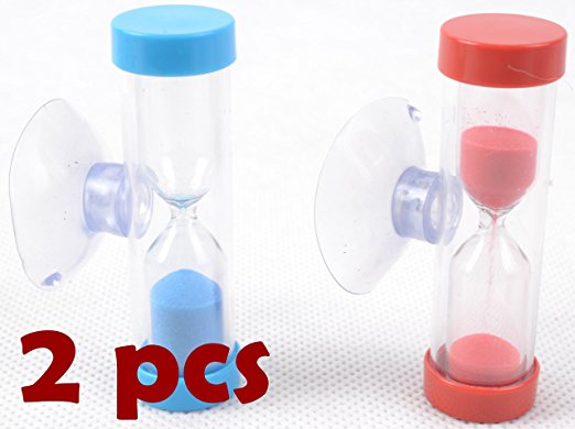 Mini Hourglass for Tooth Brushing Timer Shower Timer with Suction Cup