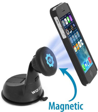 Car Mount, WizGear Universal Magnetic Car Mount Holder, Windshield Mount and Dashboard Mount Holder for Cell Phones with Fast Swift-snap Technology