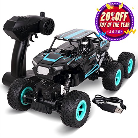 Remote Control Car, Rolytoy 3 Strong Motors 6WD High Speed 1:14 Scale Terrain RC Climb Cars, Electric Remote Control Off Road Monster Truck,2.4Ghz Radio RC Buggy with Rechargeable Batteries Group