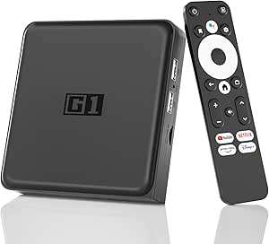 Kinhank Android 11.0 TV Box, G1 Smart TV Box, Compatible with Netflix Google Certified, Streaming Media Player, Ultra 4K HDR 10 , WiFi 6, BT 5.0, DolbyAudio & Dolby Vision, Voice Control