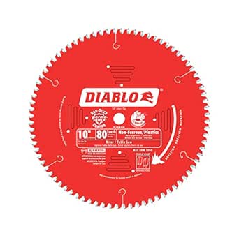 Diablo D1080N 10" 80T Diablo Non-Ferrous & Plastic Table/Chop/Slide Miter