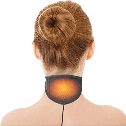 UTK Far Infrared Neck Heating Pad for Pain Relief, Jade Heating Wraps for Knee,Wrist and Cramps - 3 Heat Settings, EMF Free and Bag Included