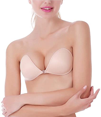 Mitaloo Push Up Strapless Self Adhesive Plunge Bra Invisible Backless Sticky