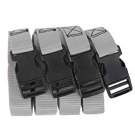 XSTRAP 4 Piece Luggage Strap 72 Inch Utility Strap with Quick-Release Buckle