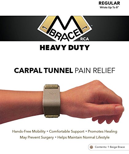 M BRACE RCA - HEAVY DUTY - Carpal Tunnel Treatment Wrist Support (Regular, Beige)
