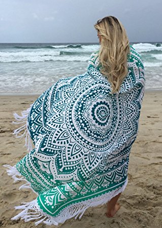 Popular Handicrafts Round Beach Throw - SENYANG Mandala Tassel Fringe Tapestry, Yoga Mat, Picnic Mat , Table throw, Table Cloth, Picnic Blanket Shawl，Best Choice for Beach Travel and Home Decor