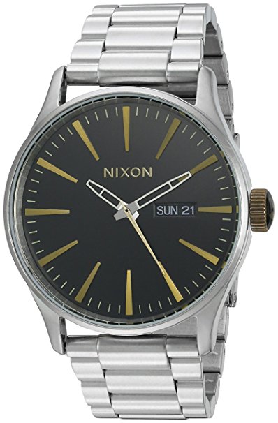 Nixon Men's A3562222-00 Sentry SS Analog Display Japanese Quartz Silver Watch