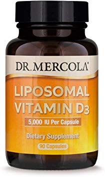 Dr. Mercola Liposomal Vitamin D3 5000 IU Dietary Supplement, 90 Servings (90 Capsules), Non GMO, Soy Free, Gluten Free