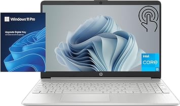 HP Newest 15.6-inch Touchscreen Laptop for Business and Student, i3-1215U (6-cores, Beat i5 1135G7), 16GB RAM, 1TB SSD, Windows 11 pro, Silver