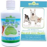 SUMMER SALE 32oz Liquid Glucosamine with Chondroitin and MSM Jumping Joint and Hip Supplement for Large and Small Dogs - FREE Arthritis Pain Support Dog Health Guide