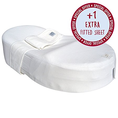 Red Castle Cocoonababy Sleep Positioner - White (Includes Extra Fitted Sheet)