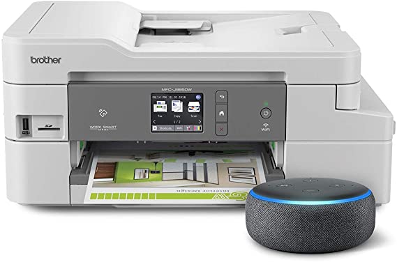 Brother MFC-J995DW INKvestmentTank Color Inkjet All-in-One Printer with Echo Dot