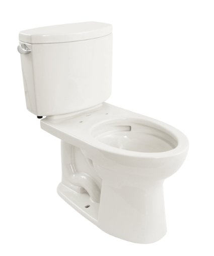 TOTO CST454CEFG01 Drake II 2-Piece Toilet with Elongated Bowl and Sanagloss128 GPF  Cotton White