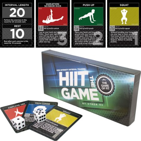 The HIIT Interval Workout Game by Stack 52 Designed by Military Fitness Expert Video Instructions Included Bodyweight Exercises No Equipment Needed Fun and Motivating Training Program