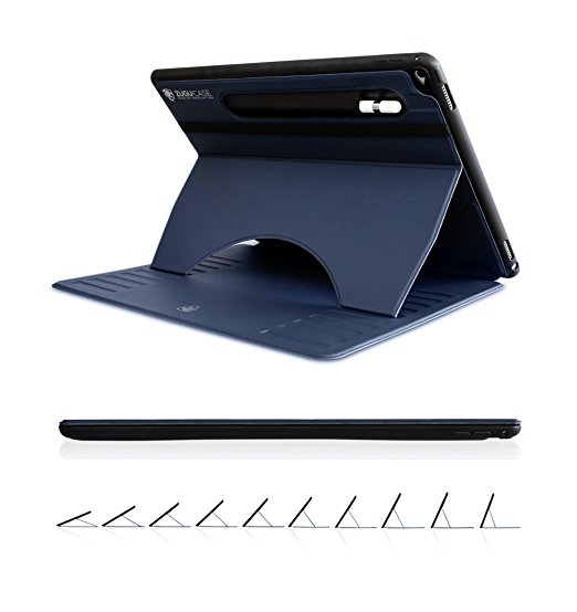 ZUGU CASE - iPad Pro 12.9 inch (1st Gen 2015) Case Prodigy Exec - Thin & Protective   Convenient Magnetic Stand   Sleep / Wake Cover - Navy Blue - Model #’s A1584, A1652