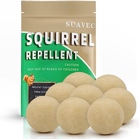 SUAVEC Squirrel Repellent Outdoor, Chipmunk Repellent Outdoor,Squirrels Repellent for Garden, Outdoor Repellent Squirrels for Attic, Squirrel Deterrent Mint, Keep Squirrel Away for Plant -8 Packs