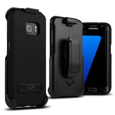 Galaxy S7 Edge Case, VALKYRIE Shift Galaxy S7 Edge Protective Case [Shock Absorbing][Belt Clip Holster][Stand Feature] for Samsung Galaxy S7 Edge - BLACK