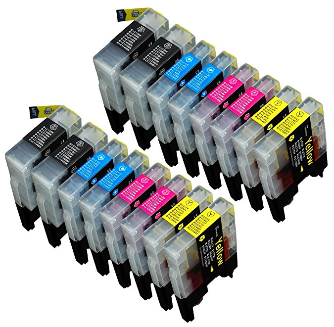 16 Pack Compatible with Brother LC-61 , LC-65 , LC61 , LC65 4 Black, 4 Cyan, 4 Magenta, 4 Yellow for use with Brother MFC-J410, DCP-145C, DCP-165C, DCP-195C, DCP-375-CW, DCP-385C, DCP-395-CN, DCP-585-CW, DCP-6690-CW, DCP-J125, DCP-J315-W, DCP-J515-W, DCP-J715-W, MFC-250C, MFC-255-CW, MFC-290C, MFC-295-CN, MFC-490-CW, MFC-495-CW, MFC-5490-CN, MFC-5890-CN, MFC-5890-CN, MFC-5895-CW, MFC-6490-CW, MFC-6890CD-W, MFC-790-CW, MFC-795-CW, MFC-990-CW, MFC-J220, MFC-J265-W, MFC-J270-W, MFC-J410, MFC-J410-W, MFC-J415-W, MFC-J615-W, MFC-J630-W. Ink Cartridges for inkjet printers. LC 61 BK , LC 61BK , LC 61C , LC 61Y , LC-61 BK , LC-61BK , LC-61C , LC-61Y , LC61 BK , LC61 C , LC61BK , LC61C , LC61M , LC61Y , LC65BK , LC65C © Blake Printing Supply