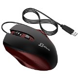 JETech 3-Button Wired USB Optical Mouse Mice Black