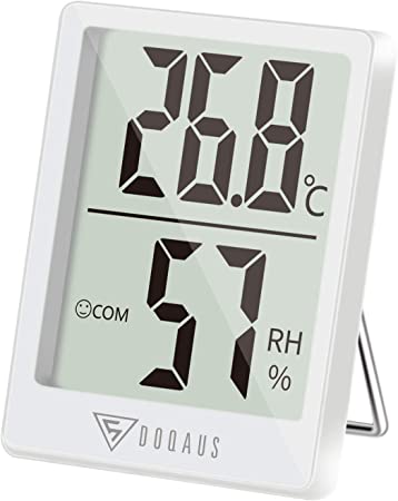 DOQAUS Digital Hygrometer Indoor Thermometer, Humidity Gauge Indicator Room Thermometer, Accurate Temperature Humidity Monitor Meter for Home, Office, Greenhouse, Mini Hygrometer