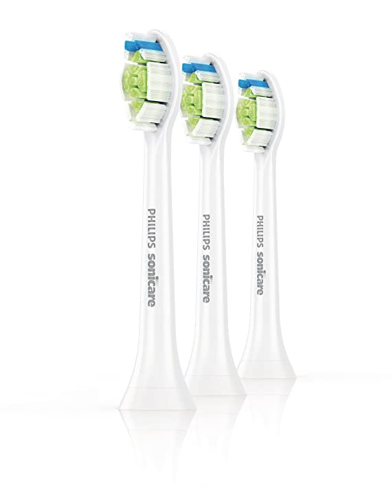 Genuine Philips Sonicare DiamondClean replacement toothbrush heads, HX6063/64, White 3-pk