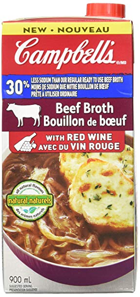 Campbell's Low Sodium Beef Broth with Red Wine 900ml