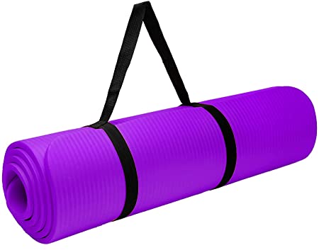 FIT FOUR ® Yoga MAT for Men and Women with 4-MM Anti-Slip, Light Weight, Extra Large Made by EVA Quality for Men & Women Gym Workout and Yoga Exercise with Shoulder Strap (Qnty-1 Pcs)
